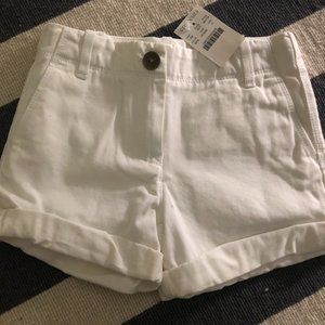 NWT girl’s white shorts from crewcuts/J. Crew - 4T, White, Adjustable waist